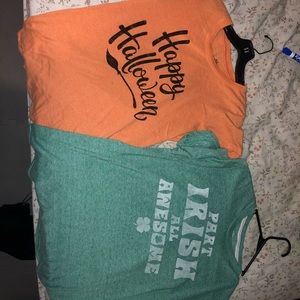 2 holiday tshirts
